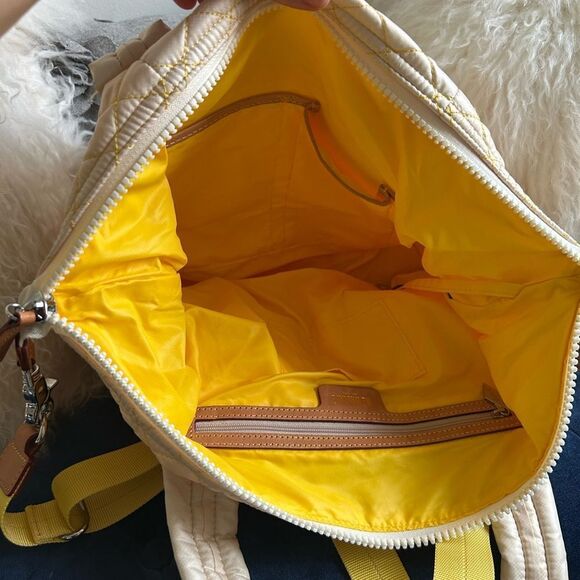 MZ Wallace Quilted Cream and Yellow Baby Bag - Picture 5 of 5